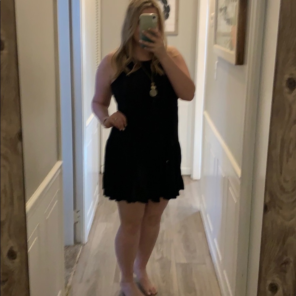 Little black light summer tiered dress